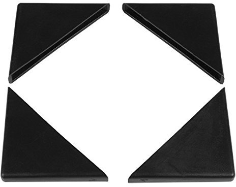 Taskar Glass Corner Protectors 4mm Black Plastic