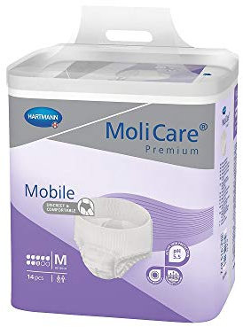 MoliCare Premium Mobile Einweg-Unterwäsche: Diskrete Verwendung für Damen und Herren bei Inkontinenz; 8 Tropfen, Größe M, 42 Stück
