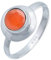 Ring 925 Silber Karneol orange roter Stein Edelstein echt Silber Damen Sterling Silber Geschenk (MRG-190-16-(52))