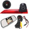 HD 1280Pixels Auto Brake Light Roof Rear View Reversing Backup Parking Camera with Angle Adjustable Compatible with Ford Transit Custom Transporter Business MPV SUV Bus (camera+4.3''rearview mirror)