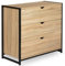 IDMarket - Kommode mit 3 Schubladen Detroit 80 cm Industriedesign