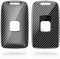 kwmobile Autoschlüssel Hülle kompatibel mit Renault 4-Tasten Smartkey Autoschlüssel (nur Keyless Go) - Hardcover Schutzhülle Schlüsselhülle Cover Carbon Schwarz