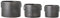 Bloomingville Blumentopf Clauds, schwarz, Eisen, 3er Set