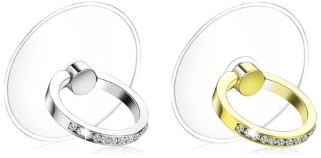 Kinizuxi Handy Fingerhalterung Smartphone Ring 2 Stück, Glitzer-Diamant Handy Ring, 360-Grad-Drehung, Kompatibel mit All Smartphone fingerhalten für iPhone, Samsung, LG, Sony und mehr