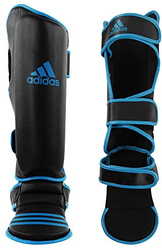adidas Protège Tibias (Couleur : Noir/Bleu - Taille : M)