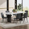 Merax Esszimmerstuhl 4er Set, Moderne Polsterstuhl mit Rückenlehne, Küchenstuhl Wohnzimmerstuhl, Sitzfläche aus Samt, ergonomischer, für Arbeitszimmer, Schlafzimmer, Gestell aus Metall, Dunkelgrau