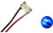 50203 LED SMD 0402 mit Kupferlackdraht Draht Kabel blau