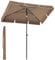 SONGMICS Sombrilla de Terraza 200 x 125 cm, UPF 50+, Inclinación Bidireccional de 30°, Altura Ajustable, con Bolsa de Transporte, para Balcón Jardín, sin Base, Marrón Nogal GPU025K25
