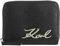 KARL LAGERFELD Geldbörse Logo K/Signature Gold Farbe Schwarz, Schwarz , 14 x 9 x 2 cm, Casual