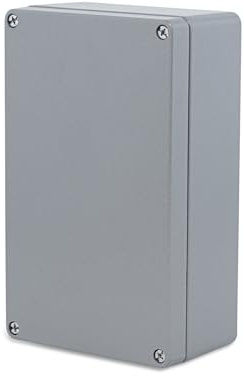 BOXEXPERT Aluminium Industriegehäuse 260x160x90mm IP66 pulverbeschichtet Serie Alster Druckgussgehäuse Installationsgehäuse Leergehäuse Wandgehäuse grau