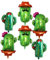 ifundom 6 Piezas De Decoraciones De Fiesta De Cactus Decoración De Globos De Cactus Decoraciones De Fiesta De Cumpleaños Globos De Papel De Aluminio Decoraciones De Cactus Globo De