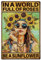 SUPERDANT Be A Sunflowers Tin Sign Girl with Sunglasses Metal Signs Botanical Theme Wall Plaque Iron Poster Man Cave for Bedroom Living Room Bar Pub Garden Vintage Decor