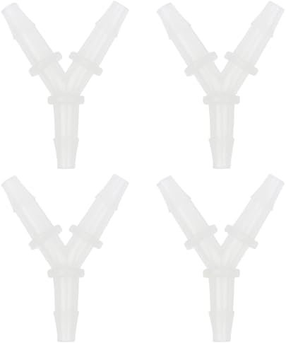 Aquarium Air Pump Connectors, 4Pcs Y-Shaped Airline Tubing Connector, Anti-Shedding Air Hose Splitter, 3 Way Oxygen Tubing Connectors Fitting for Fish Tank Pond
