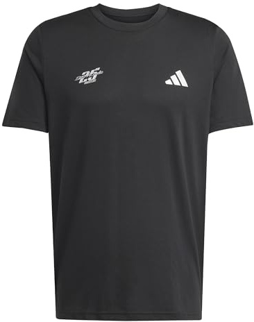 adidas Men's Tennis Graphic T-Shirt, Black, L