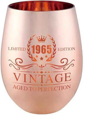 xilaxila 60 Geburtstag Frauen - Geschenke Für Frauen 1965 Weingläser - 60th Birthday Gifts for Women - 60th Birthday Decorations for Her - Funny Bday Present Ideas (1965)