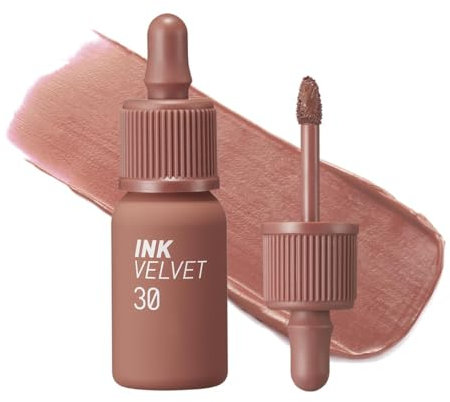 Peripera Ink the Velvet Lip Tint - High Pigment Color, Longwear, Weightless, Not Animal Tested, Gluten-Free, Paraben-Free (30 CLASSIC NUDE, 4g)