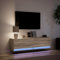IKAYAA Mobile Porta TV 140 cm Mobile TV a Parete con Luci LED Mobile TV Soggiorno 140 cm Mobile TV sospeso Mobili Soggiorno-Rovere sonoma-140 cm