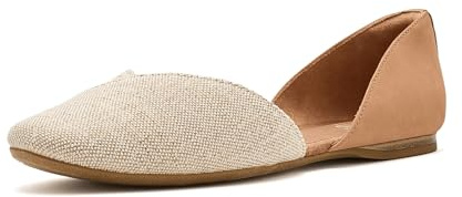 TOMS Damen Gemma D'orsay Ballerinas, Honigfarbenes, funkelndes gewebtes Leder, 36.5 EU