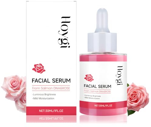 30 ml Rose Serum Visage,Serum Niacinamide,Contient de l'extrait de Rose et de la Niacinamide,Hydratant et Nourrissant,Convient à Tous les Types de Peau