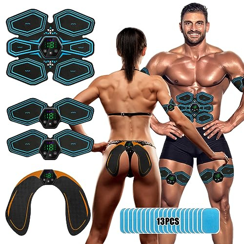 iWarmbase EMS Muscle Stimulator, AB Trainer with 6 Modes & 19 Intensities