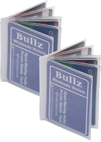 Bullz Lot de 2 Inserts en Vinyle Robuste pour 6 Pages pour Portefeuille à Deux Volets ou Trois Volets - Fabriqué aux États-Unis