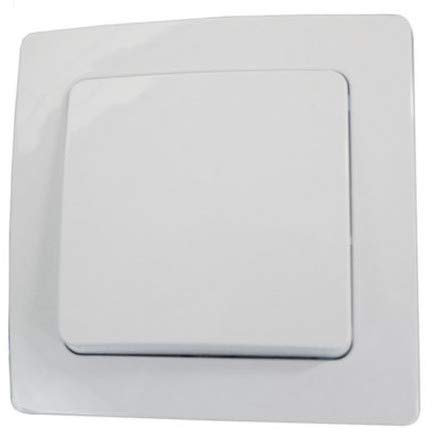 Commutateur à encastrer blanc