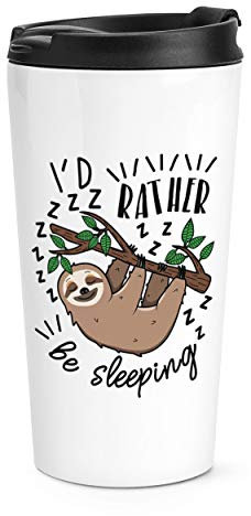 I'd Rather Be Sleeping Sloth Travel Mug Cup