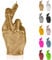Candellana Kerze Gekreuzte Finger | Höhe: 19,4 cm | Klassisches Gold | Brennzeit 30h | Kerzengröße gleicht 1:1 Einer realen Hand | Handgefertigt in der EU, 194x90x90