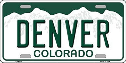 Inga New Sign Denver Colorado State Nummernschild, 15,2 x 30,5 cm