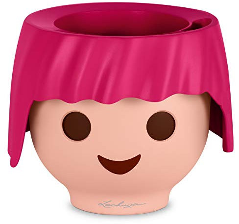 Lechuza - OJO - Pot de fleurs en plastique avec auto-arrosage - 21 cm de diamètre x 16 cm de hauteur - Rose