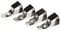 Table Clips for Drawing Board, Easel, Cloth Holders - Silver Metal Steel Art Paper Clamps for Artists, Restaurant Tables Up To 25mm / 1 Inch Thick (Pack of 4)