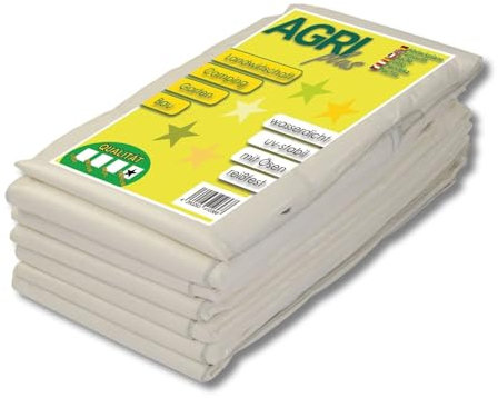 AGRI plus Gewebeplane mit Ösen I 8 x 12 m I Verschiedene Größen I 250 g/m² Folienstärke I Stabile & Reißfeste Abdeckplane I Allzweckplane für den Außenbereich I Plane wasserdicht & UV-stabil