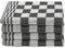 ZOLLNER 4er Set Küchenhandtücher Baumwolle in 50x50 cm - saugstarke und strapazierfähige Küchentücher - waschbar bis 60°C – in anthrazit kariert - Gastronomiequalität - Oeko Tex® Zertifiziert