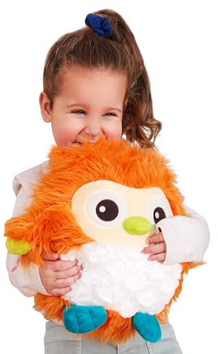 B. toys - Fluffy Funkies - Ola Owl - Plüsch Eule - Plüschtier - Weiches & buntes Eulenspielzeug - Spielzeug für Baby, Kleinkind, Kinder - 0 Monate +