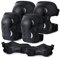 Kinder Erwachsene Knieschoner Set Protektoren - Inline Skates Knieschoner- Schoner inliner Damen 6 in 1 für Scooter Skateboard