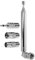 WANGCL FM-DAB-Radio-Antenne, Teleskop-FM-Antenne, Ersatz, 76 cm, 7 Abschnitte mit F-Stecker und 3 Konvertern für Radio, TV, AV