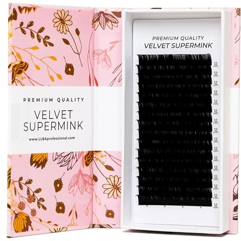 LLBA Super Mink Lashes Extensions 0.2 CC Curl 7-15mm | Ultra-Soft Fibers, Natural Definition, Lightweight Wear, Salon Quality