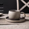 VIRUL Einfache Keramik Latte Art Kaffeetasse Kreatives Set Becher Keramik Büro Nachmittagstee Milch Porzellan Tassen Teller