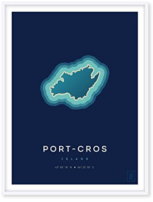 ikonik Affiche de l'île de Port-Cros - 50 x 70 cm