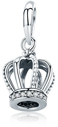 Krone Charms Anhänger Sterling Silber Perlen passen Pandora Charms Armband Halskette Schmuck Geschenke für Frauen Damen