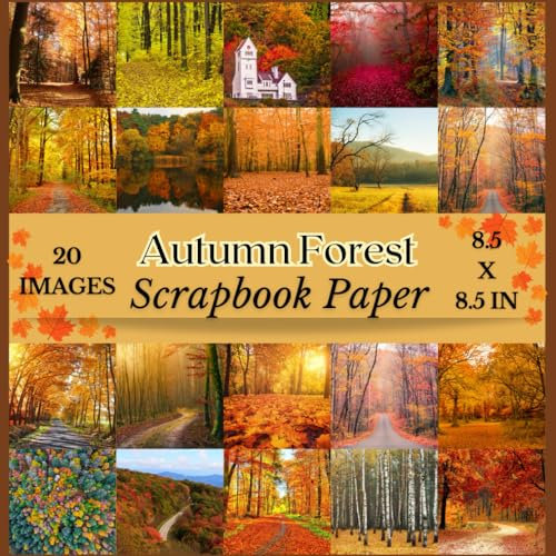 Autumn Season Forest Scrapbook Paper: Collection of fall landscapes and scenes craft paper for scrapbooking, junk journal, card making, and DIY crafts projects to create decorative Embellishments
