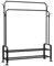 Vonia Portant à vêtements sur roulettes – avec étagère à chaussures – 159 x 34 x 98 cm – Noir