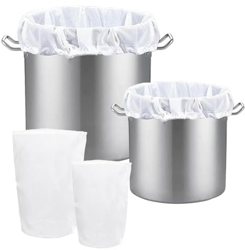 2 Piezas Bolsa de Filtro de Cerveza 20x30cm/30x45cm Bolsa Colador de Malla Fina, Bolsa Filtro Cerveza, Bolsa de Cerveza, Filtro de Malla Bolsas de Cocina para Colar Vino Café Zumo Mermelada