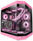 Mars Gaming MC-3T, Caja Gaming Custom ATX, Triple Ventana Cristal Templado Continuo, Soporte Refrigeración Líquida Completo, Cámara Dual Lateral, 3X Slots PCI Verticales, USB-C y USB 3.0, Rosa