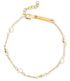 SINGULARU Pulsera Mujer Bahia Pearls Plata Baño Oro | Plata de Ley con baño de rodio aporta elegancia a tu muñeca con el brillo de sus circonitas.