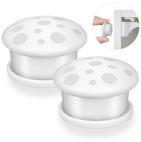 HOTUT Chiavi Blocca Cassetti per Bambini Magnetici, 2 PZ Chiudi Cassetti Bambini Serratura Magnetica Senza Fori e Viti, Chiavette Magnetiche di Sicurezza per Armadi Invisibili per Proteggere i Bambini