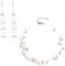Aleasha Weiß Süßwasser Perle Schmuck Set Perle Choker Multi Layer Perle Halskette Ohrring Set Süßwasser Perle Lange Quaste Ohrringe Frauen Hochzeit Brautgeschenk