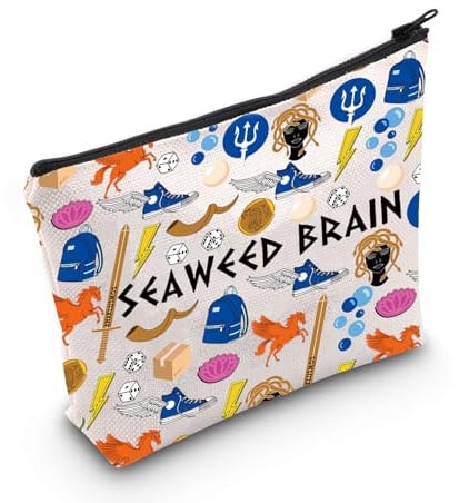 MYSOMY Percy Seaweed Brain The Lightning Thief Kosmetiktasche Percy Riptide Schwert Tasche Helden des Olympus Tasche Buchliebhaber Geschenk, Seetang Brain Bag3, Modern