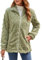 Zetieny Felpa Donna con Cappuccio Cappotto in Pile Invernale Zip Teddy Giacca Leggero Hoodie Manica Lunga Felpa Autunno Invernale Sweatshirt Cardigan Casual Outwear con Tasche