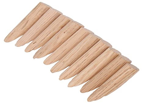 9,5-mm-Taschenlochstopfen-Set – 50-teiliges Holzdübel-Vorrichtungszubehör für Holzbearbeitungs-Bastelprojekte (Eiche)